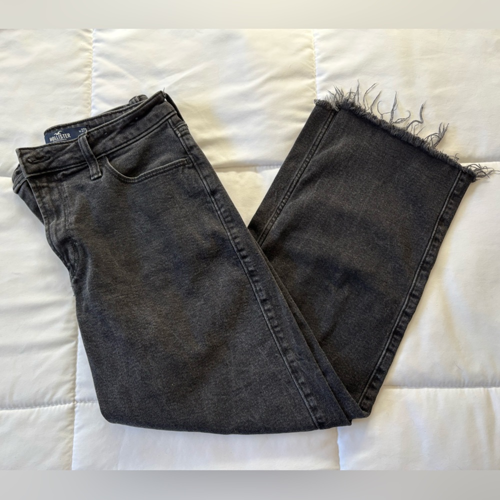 Hollister Ultra High Rise Dad Jean Black/Dark Grey